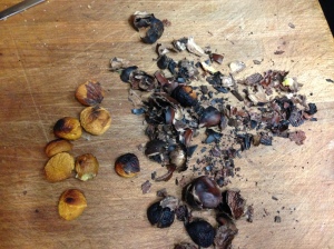 roasted nuts burned